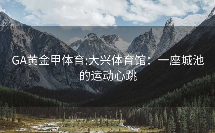 GA黄金甲体育:大兴体育馆：一座城池的运动心跳